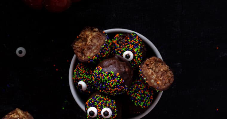 Halloween Chocolate Truffles with Sprinkles