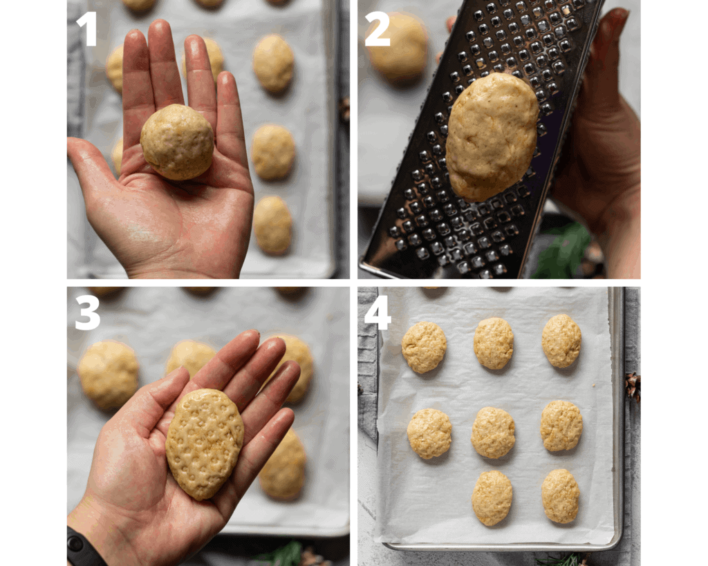 How to shape the Christmas Cookies.