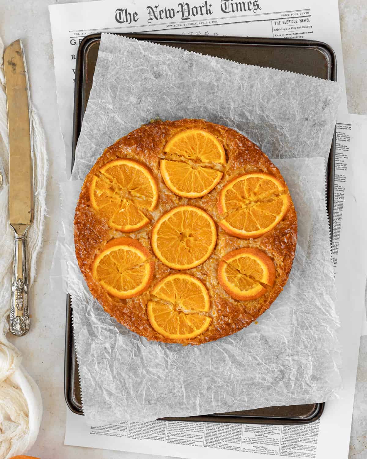 Traditional Greek Orange Phyllo Cake “Portokalopita”