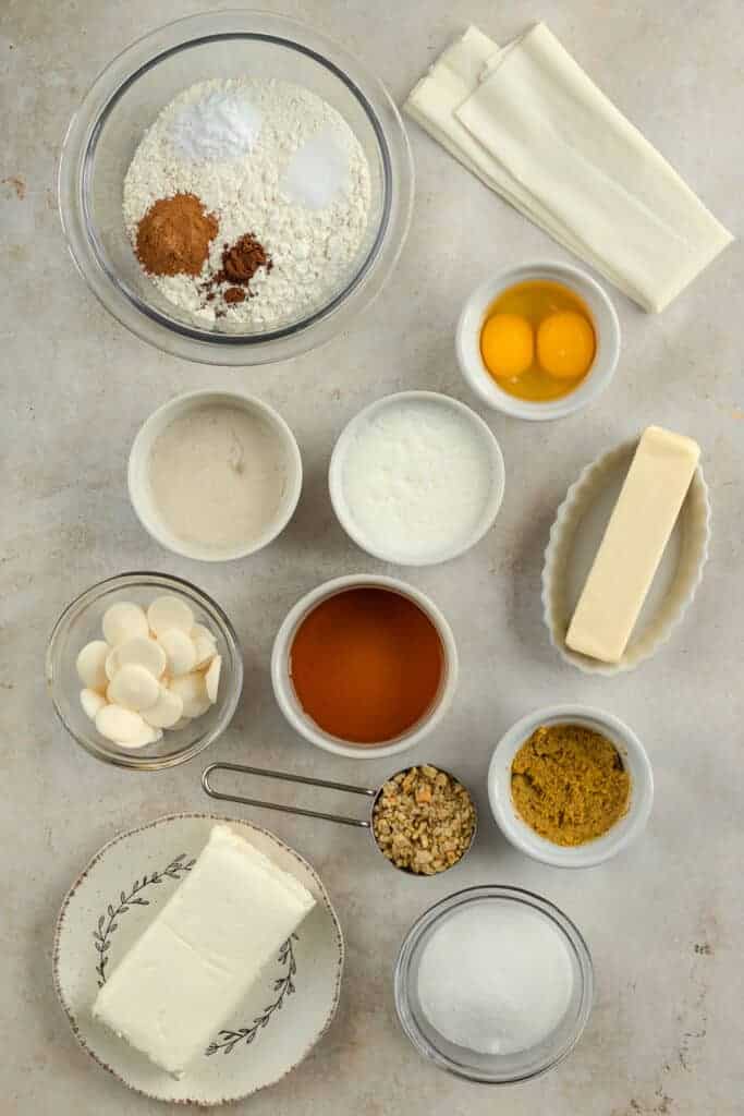 Ingredient shot for baklava cupcake recipe
